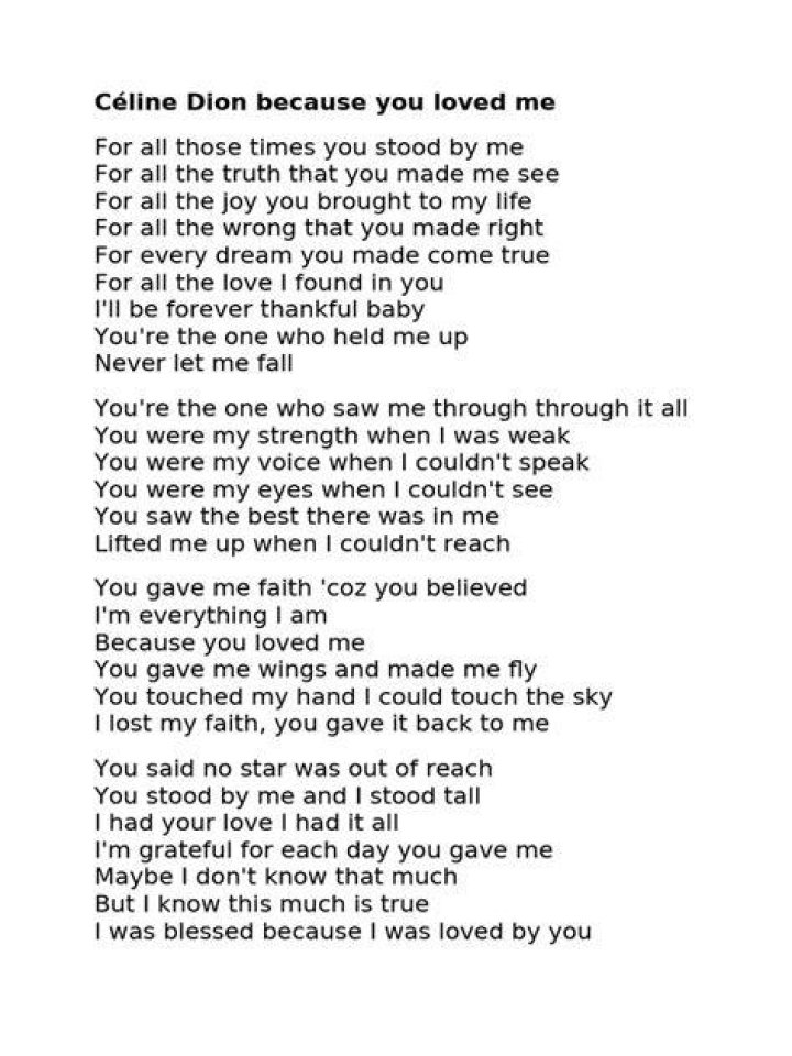 Cilen dion lyrics