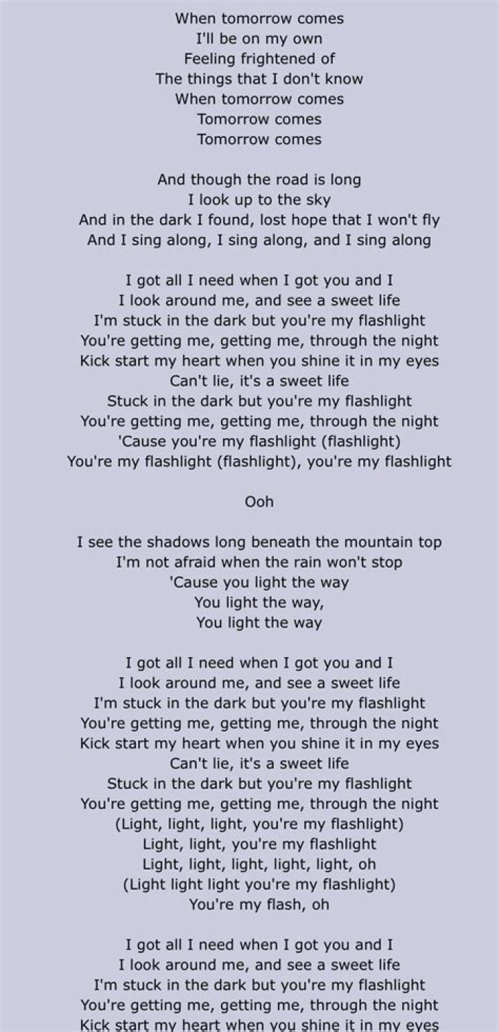 Flashlight lyrucs lyrics