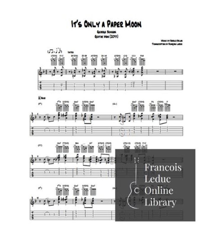 George Benson Paper Moon Lyrics