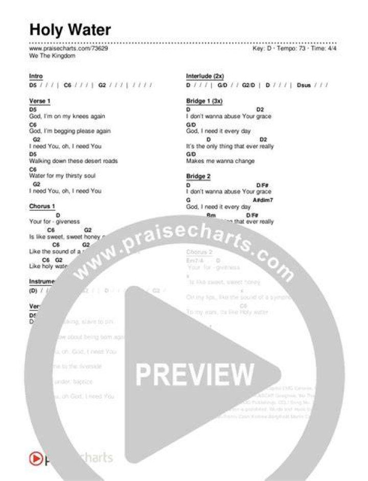 Holy water lyrics