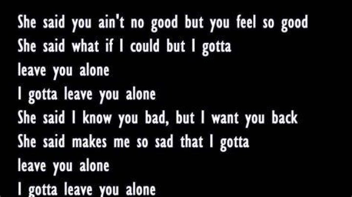 I cant leave you alone lyrics