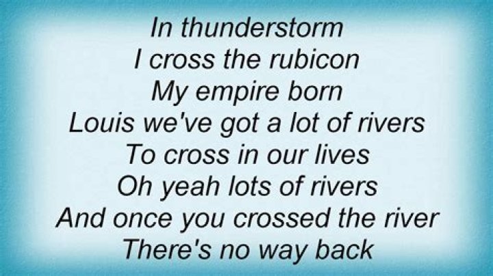 I cross the rubicon lyrics