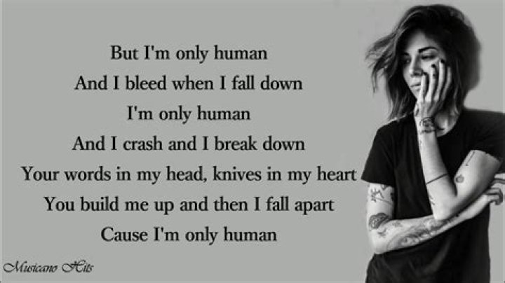 Im only human 2017 song lyrics