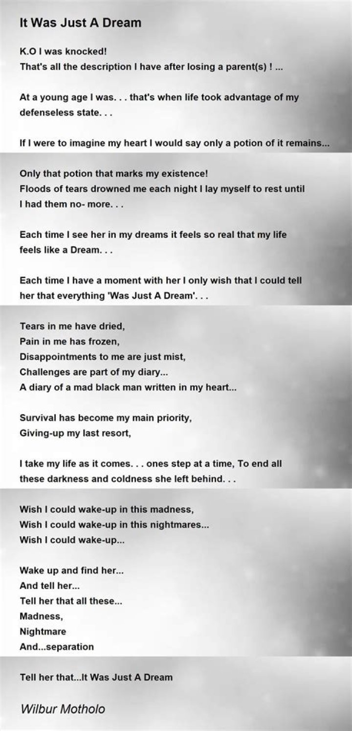 It was just a dream... lyrics