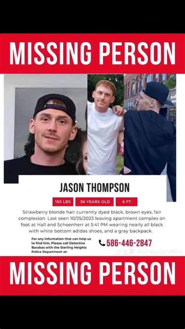 Jason Thompson, Missing Person