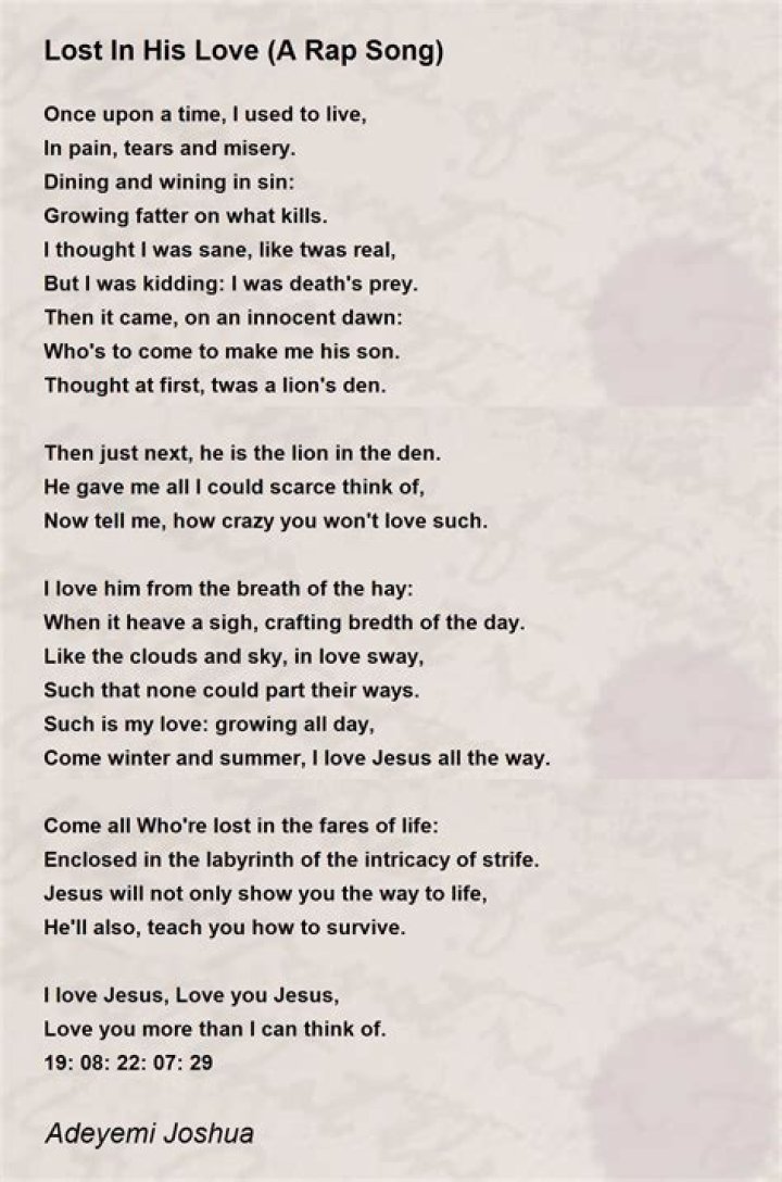 Jesus love rap lyrics