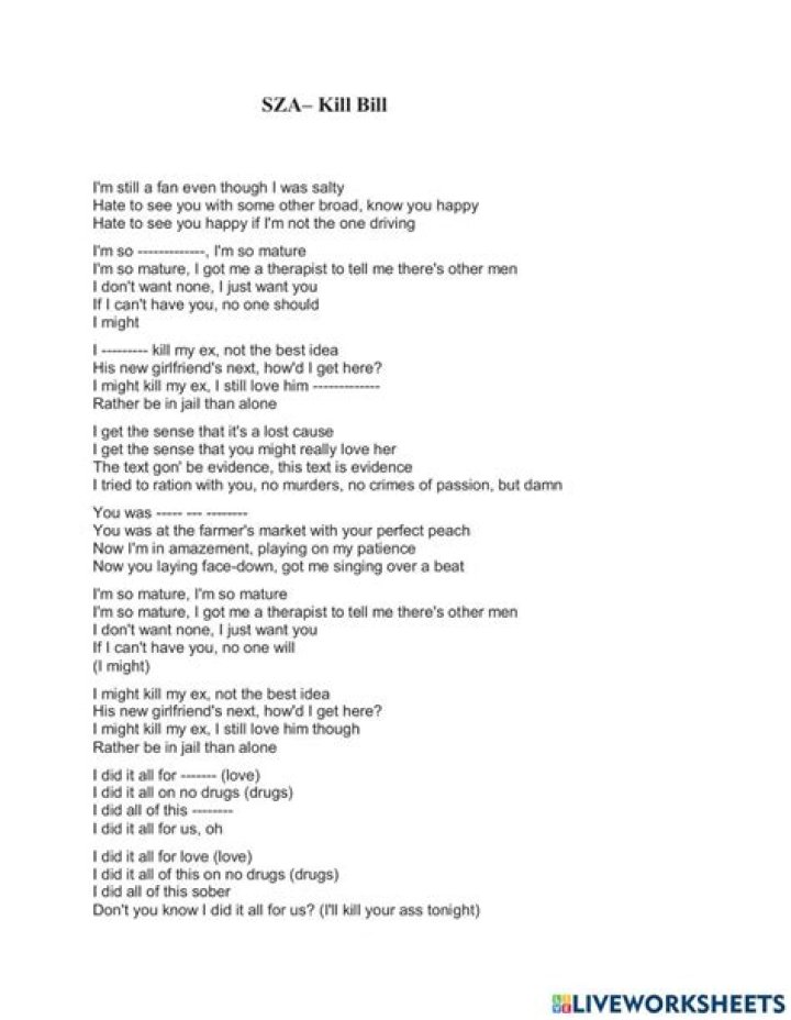 Kill bill lyrics