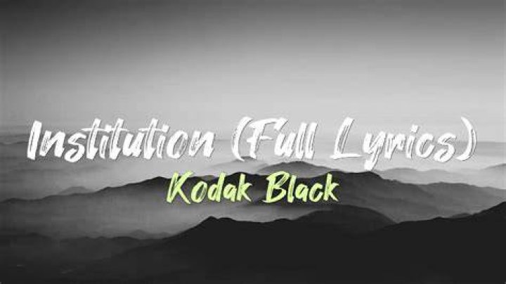 Kodak black clean institution lyrics