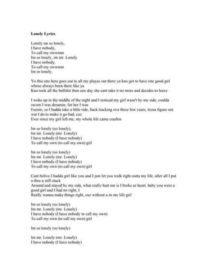 Lonly by akon lyrics