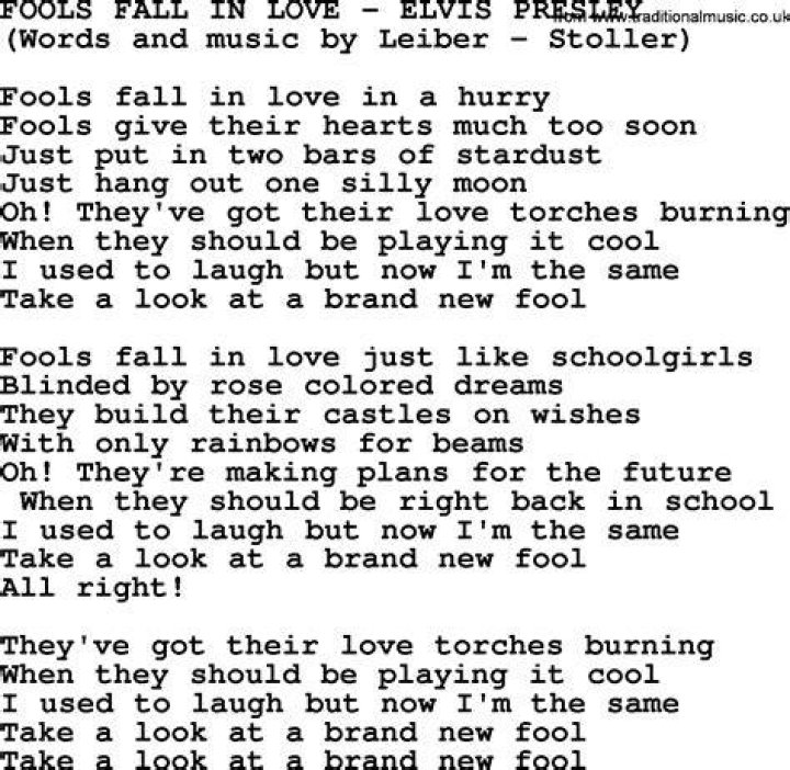 Love like fools lyrics