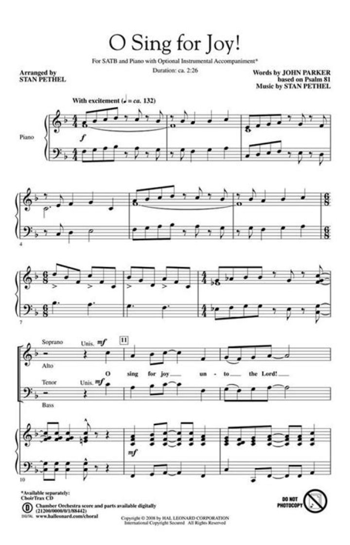 O sing for joy lyrics