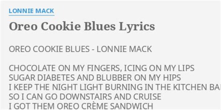 Oreo cookie blues lyrics
