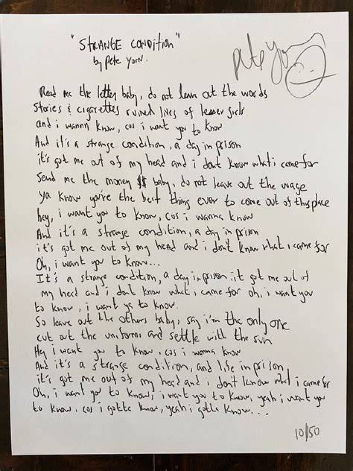 Strange condition lyrics