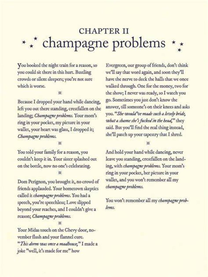 Taylor swift champagne problems clean lyrics
