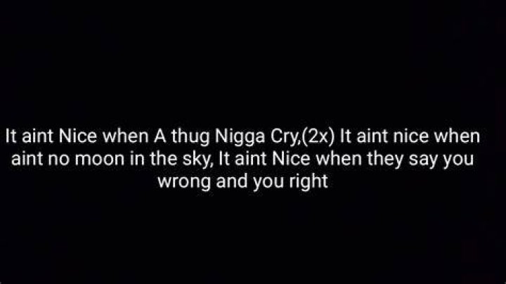 Thug cry lyrics