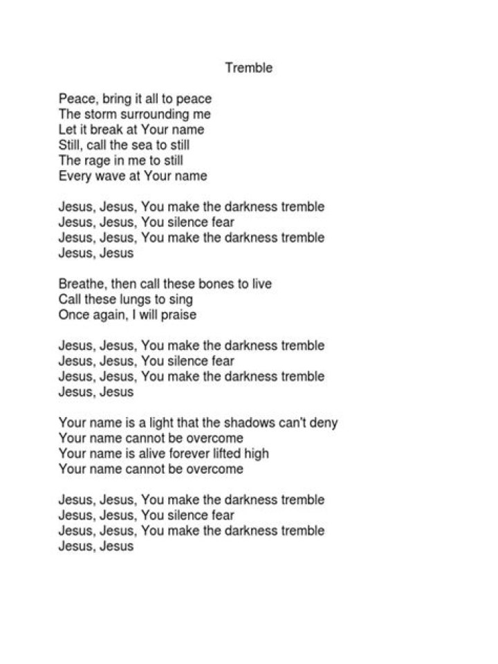 Tremble lyrics lyrics