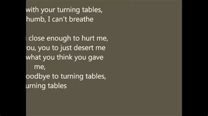 Turning tables lyrics