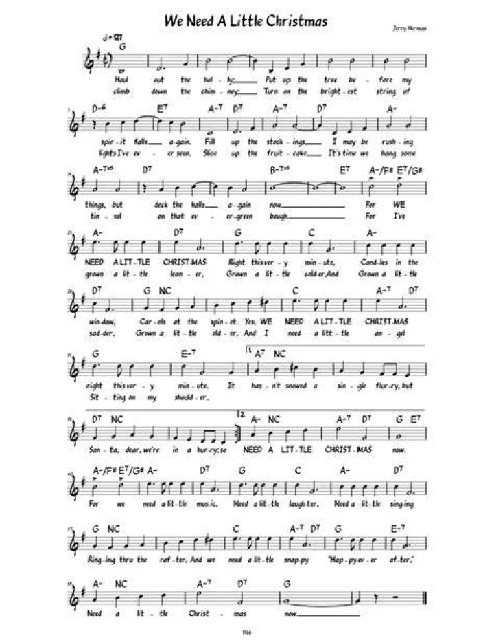We need a little christmas ... lyrics