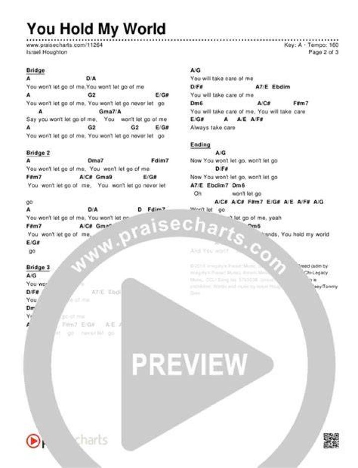 You hold my world lyrics
