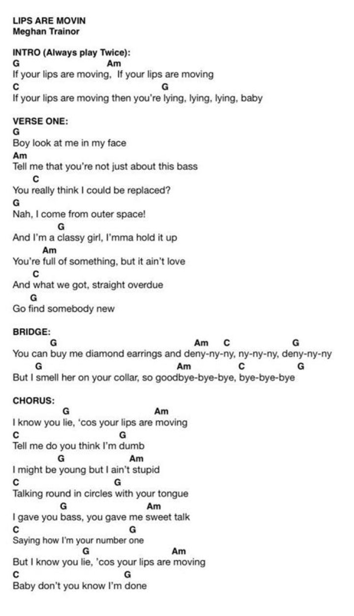 Your lips are moving lyrics